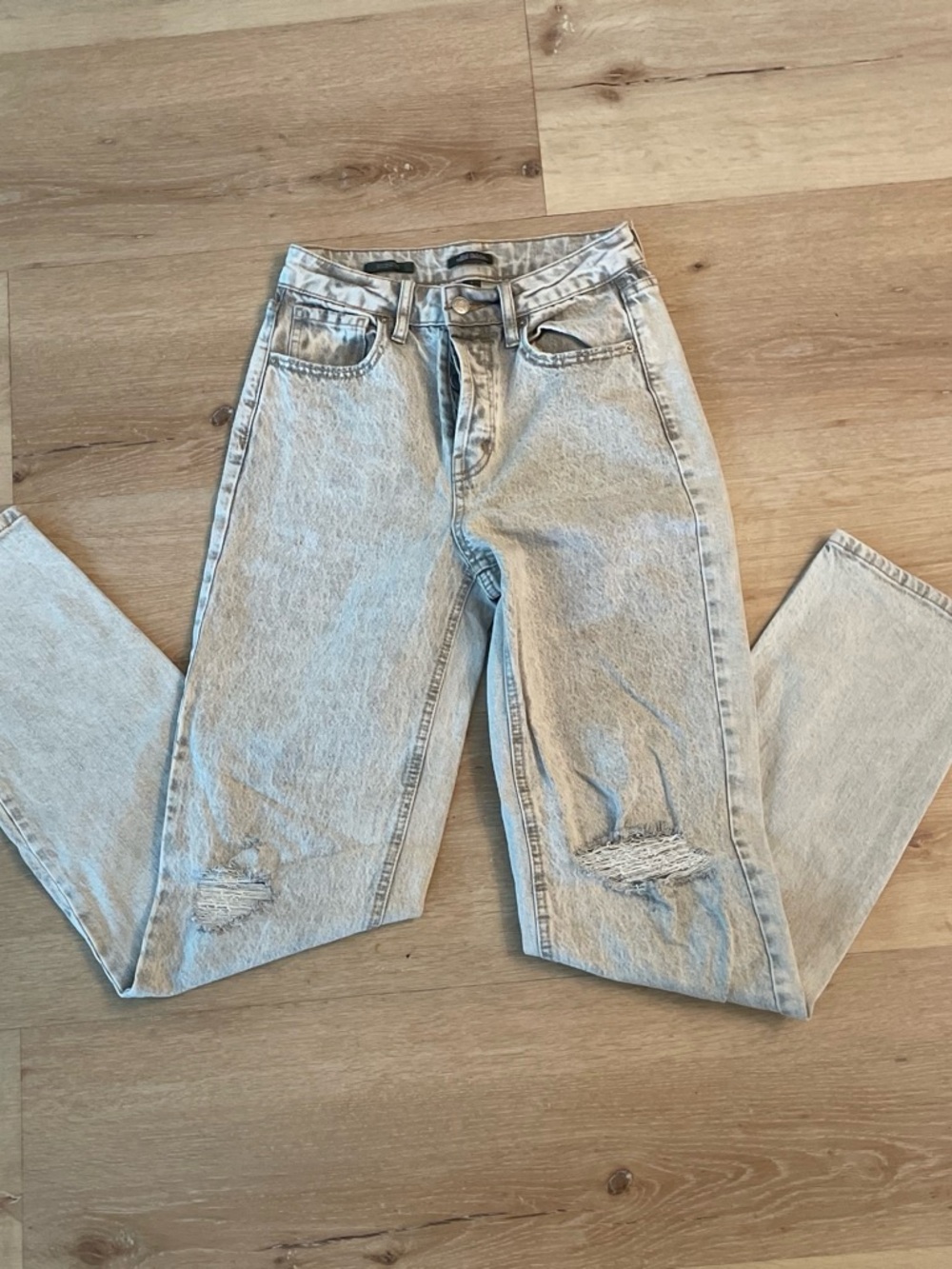 wild fable Light Wash High-Rise Distressed Jeans
